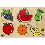 My school educational wooden puzzle fruits toy