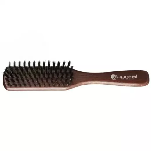 Boreal Rectangular Flat Model Wood Handle Hair Brush-Reinforced Bristle