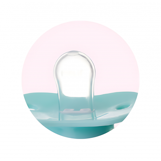 Farlin, Chu Chu Natural Pacifier with Cover, Pink, 6m+