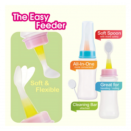 Farlin All-in-one the Easy Feeder With Spoon - Pink