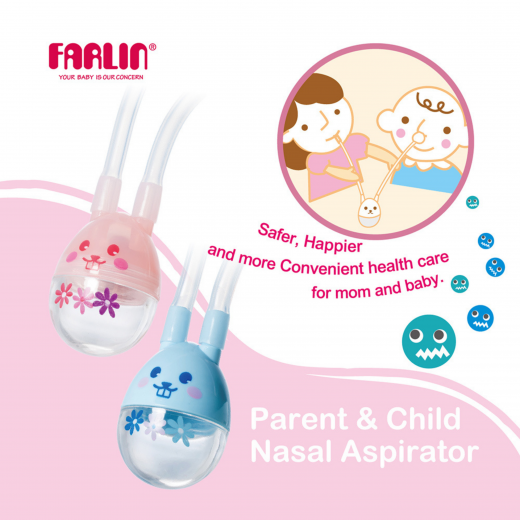 Farlin, Parent & Child Nasal Aspirator, Pink, 0+