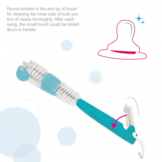 فرشاة تنظيف الرضاعة من فارلين ، أزرق