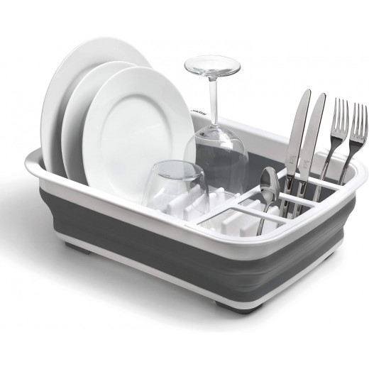 Rayen 2301.01 Folding Dish Drainer Light Grey and Dark Grey Folded Dimensions: 37.5 x 29.2 x 5 cm