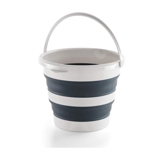 Rayen Mery Folding Bucket 12 liters, Light and Dark Grey, 35 x 26 cm, Folded 35 x 6.50 cm