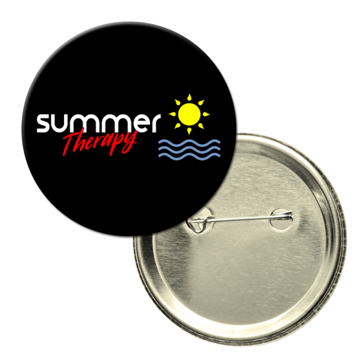 Button badge - Summer Vibes on Black Background