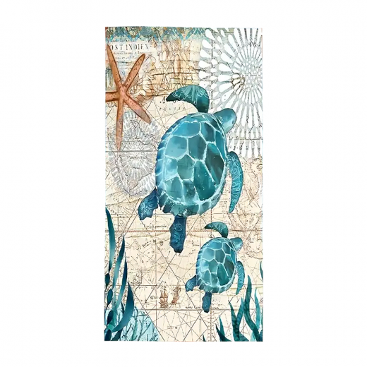 High quality printed sea life turtles beach towel