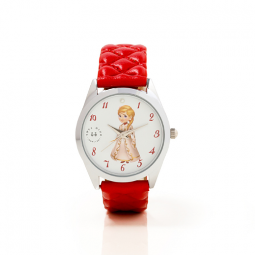 perla’s kids Red watch with small white stone