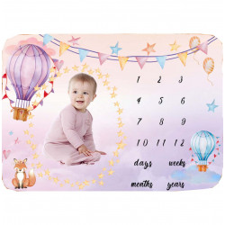 Soft fleece Milestone blanket