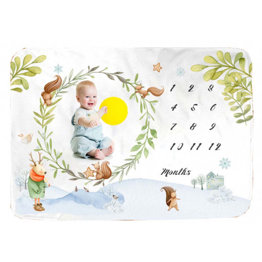 Soft fleece Milestone blanket