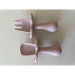 Babyccino, Training Spoon & Fork, Light Pink