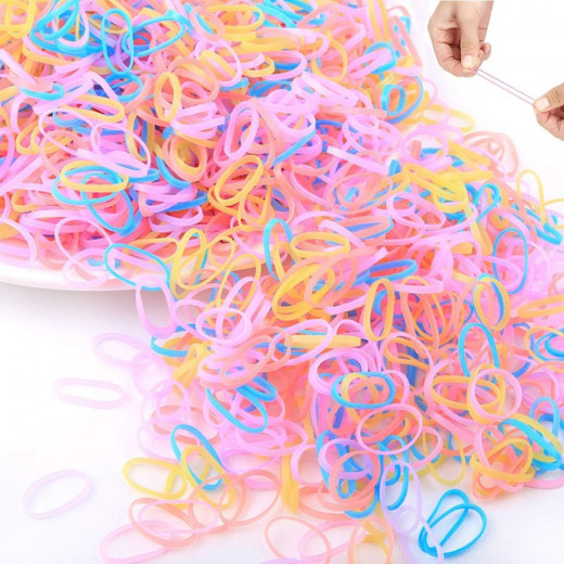 Soft Elastic Multicolor Mini Rubber Bands Hair Ties