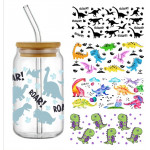 Alia's Gifts Decorate Dinosaur Glass Tumbler