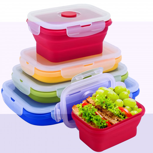 BREATHE Silicone Tupperware, 4Pcs,