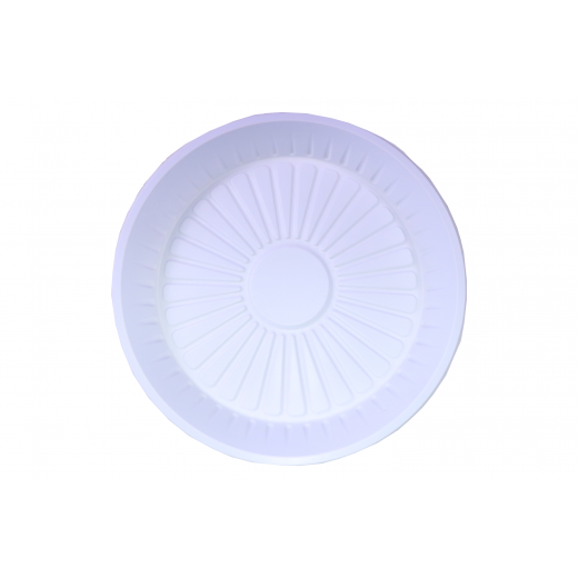 RZ Plastic Plates Round White 22 cm - 50 PCS