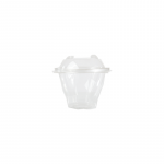 RZ Plastic Containers Round Clear Hinged - 370 cc - 150 PCS