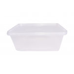 RZ Plastic Containers Rectangle Clear 2000 g Microwavable with Lid - 1 Piece